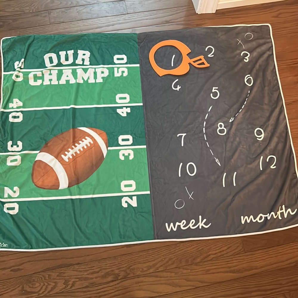 Milestone Football Blanket
